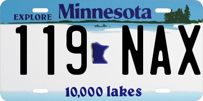 MN license plate 119NAX
