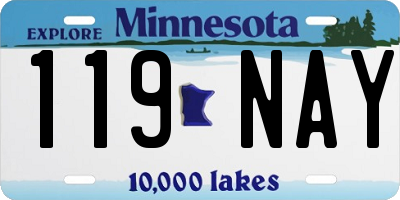MN license plate 119NAY