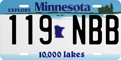MN license plate 119NBB
