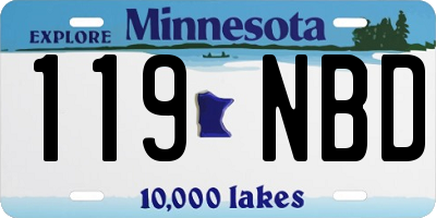 MN license plate 119NBD