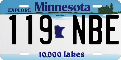 MN license plate 119NBE