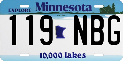 MN license plate 119NBG