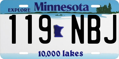 MN license plate 119NBJ