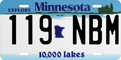 MN license plate 119NBM