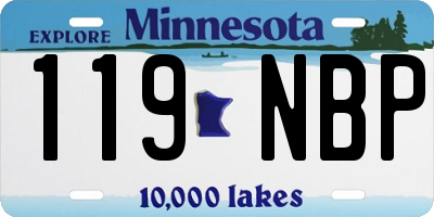 MN license plate 119NBP
