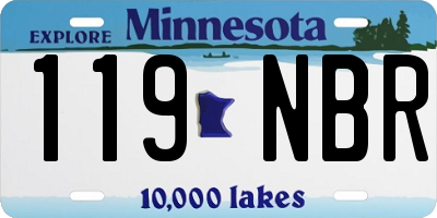 MN license plate 119NBR