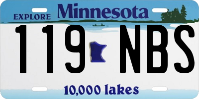MN license plate 119NBS