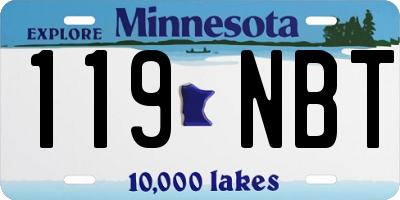 MN license plate 119NBT