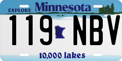 MN license plate 119NBV