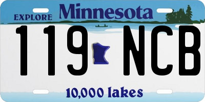 MN license plate 119NCB