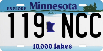 MN license plate 119NCC