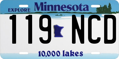 MN license plate 119NCD