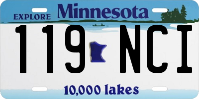 MN license plate 119NCI