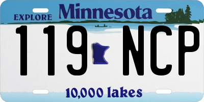 MN license plate 119NCP