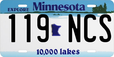 MN license plate 119NCS