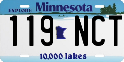 MN license plate 119NCT