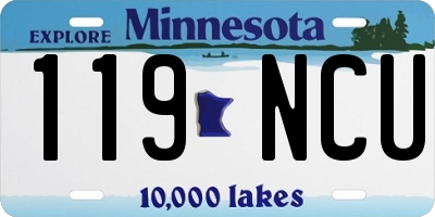 MN license plate 119NCU