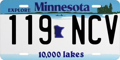MN license plate 119NCV