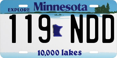 MN license plate 119NDD