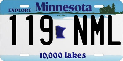 MN license plate 119NML
