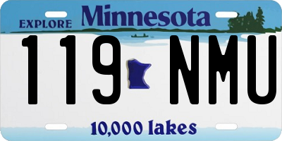 MN license plate 119NMU