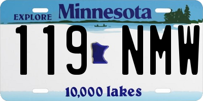 MN license plate 119NMW