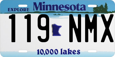 MN license plate 119NMX