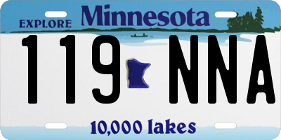 MN license plate 119NNA