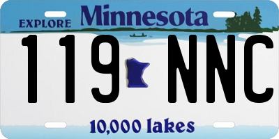 MN license plate 119NNC