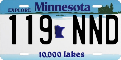 MN license plate 119NND