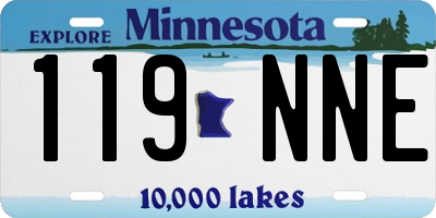 MN license plate 119NNE