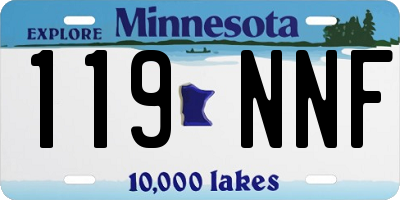 MN license plate 119NNF