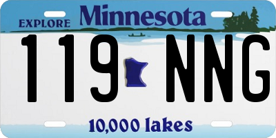 MN license plate 119NNG