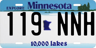 MN license plate 119NNH