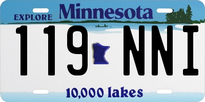 MN license plate 119NNI