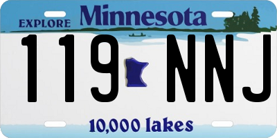 MN license plate 119NNJ