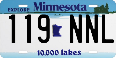 MN license plate 119NNL