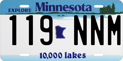 MN license plate 119NNM