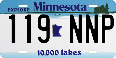 MN license plate 119NNP
