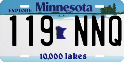 MN license plate 119NNQ