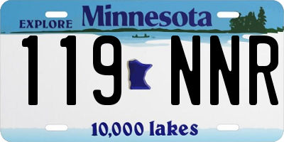 MN license plate 119NNR