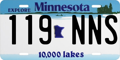 MN license plate 119NNS