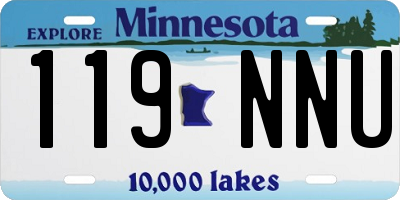 MN license plate 119NNU