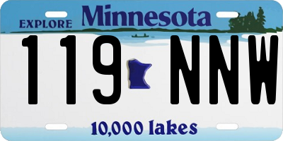 MN license plate 119NNW