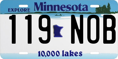 MN license plate 119NOB