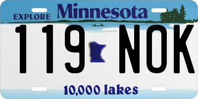 MN license plate 119NOK