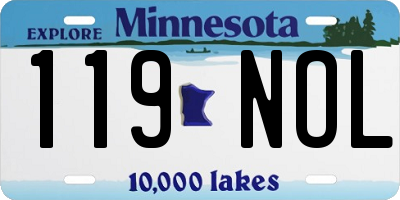 MN license plate 119NOL