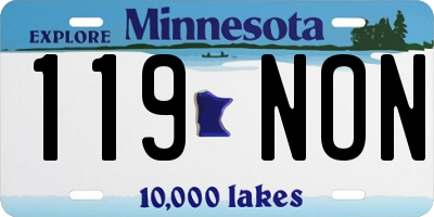 MN license plate 119NON