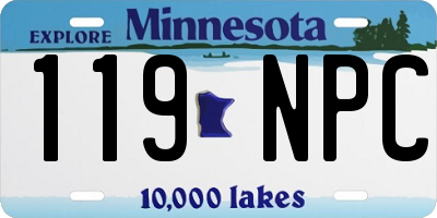 MN license plate 119NPC