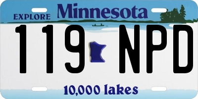 MN license plate 119NPD